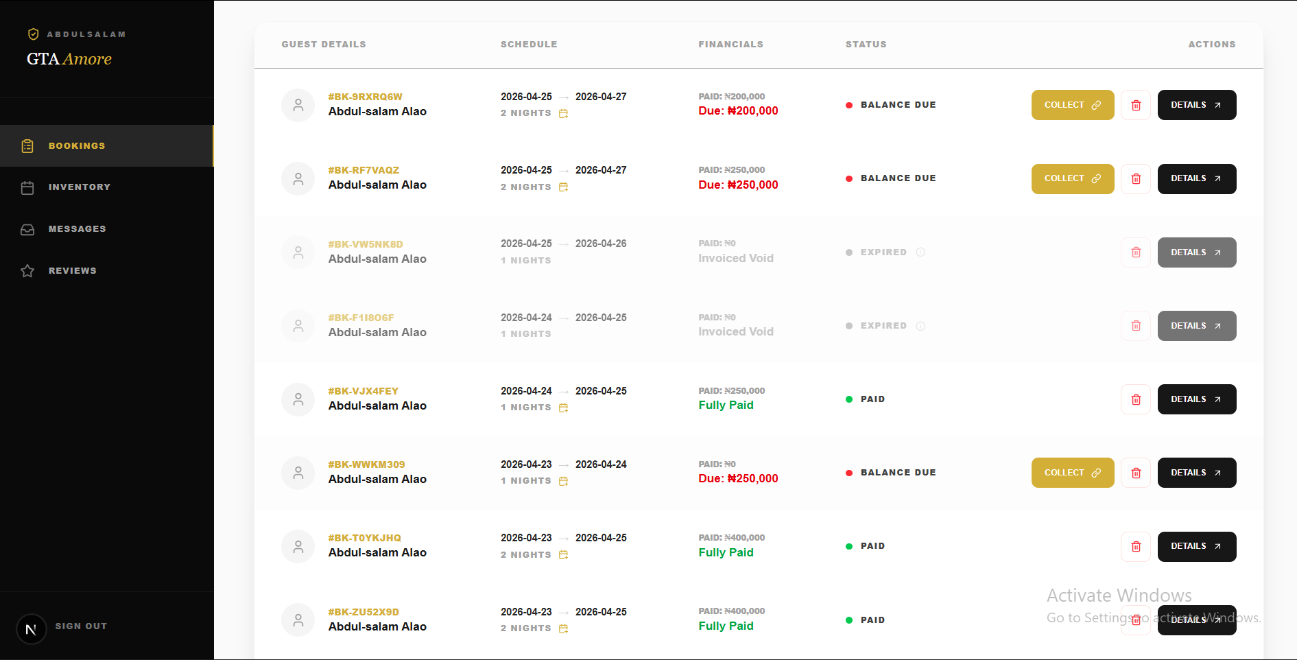 Admin View 1