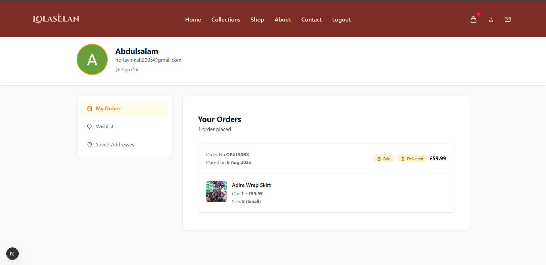 User profile